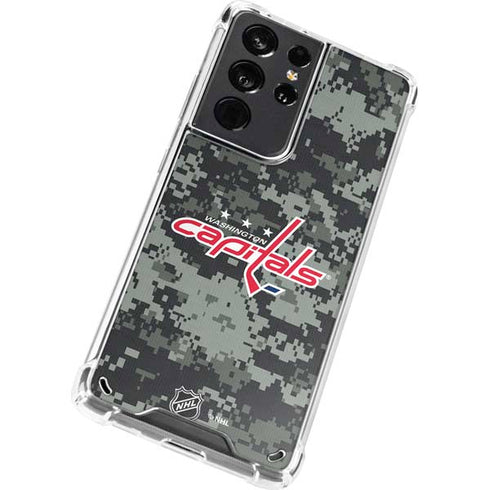 NHL Washington Capitals Camo Galaxy S21 Ultra 5G Clear Case
