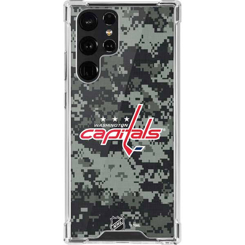 NHL Washington Capitals Camo Galaxy S22 Ultra Clear Case