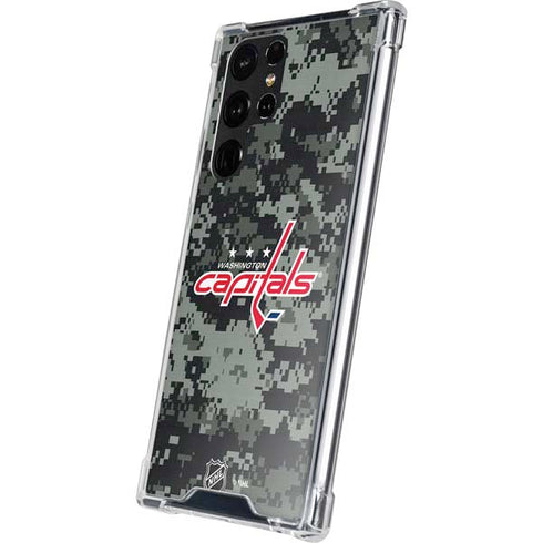 NHL Washington Capitals Camo Galaxy S22 Ultra Clear Case