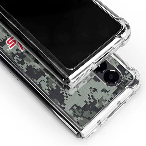 NHL Washington Capitals Camo Galaxy Z Fold4 5G Clear Case