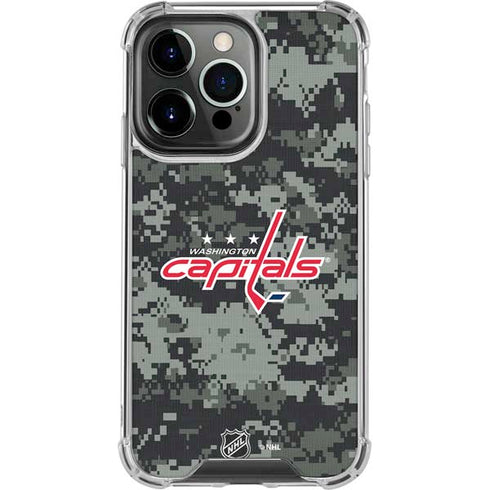 NHL Washington Capitals Camo iPhone 13 Pro Clear Case