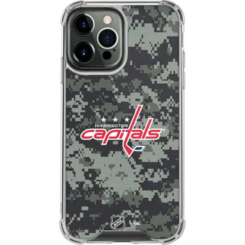 NHL Washington Capitals Camo iPhone 14 Pro Max Clear Case