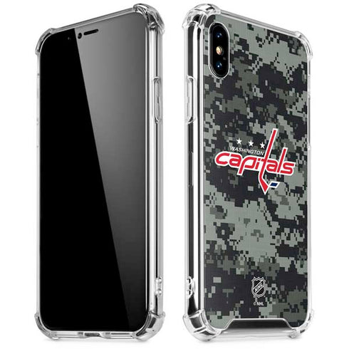 NHL Washington Capitals Camo iPhone XS Max Clear Case