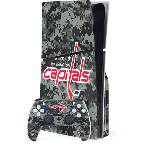 NHL Washington Capitals Camo PS5 Slim Disk Bundle Skin