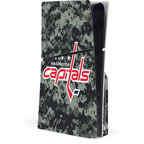NHL Washington Capitals Camo PS5 Slim Disk Console Skin