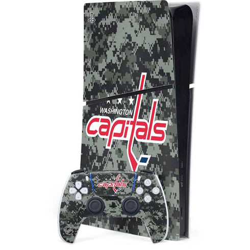 NHL Washington Capitals Camo PS5 Slim Digital Edition Bundle Skin
