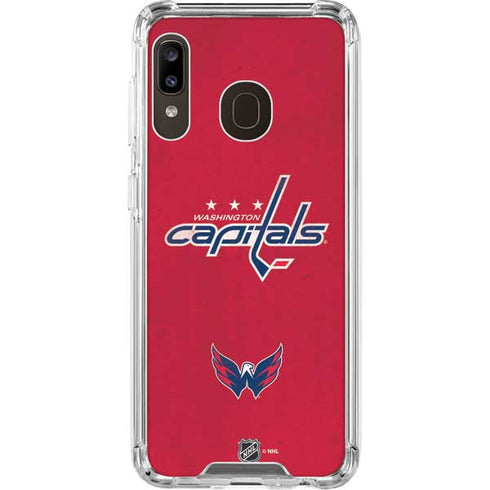 NHL Washington Capitals Distressed Galaxy A30 Clear Case