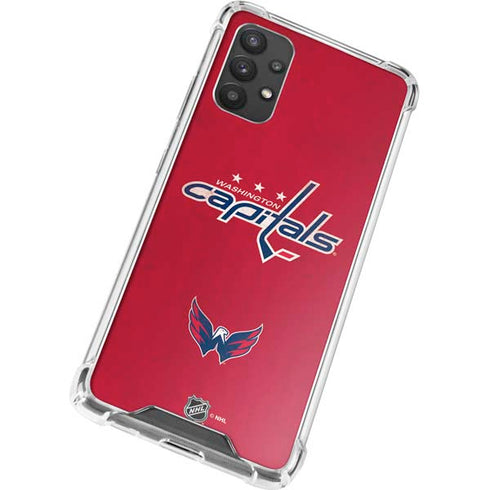 NHL Washington Capitals Distressed Galaxy A32 5G Clear Case