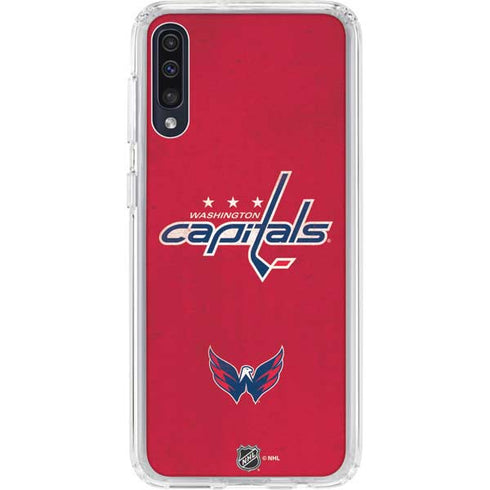 NHL Washington Capitals Distressed Galaxy A50 Clear Case