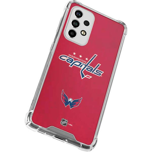NHL Washington Capitals Distressed Galaxy A53 5G Clear Case