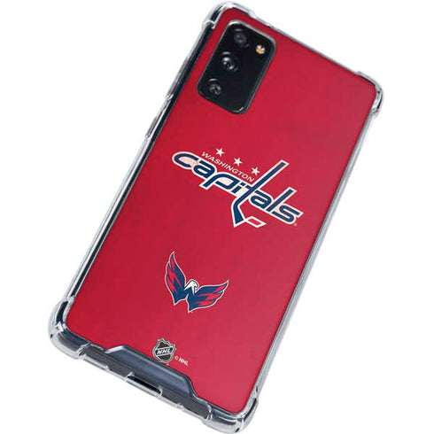 NHL Washington Capitals Distressed Galaxy S20 FE Clear Case