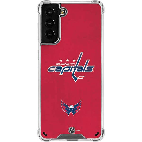 NHL Washington Capitals Distressed Galaxy S21 Plus 5G Clear Case