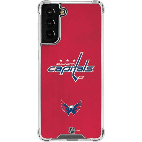 NHL Washington Capitals Distressed Galaxy S22 Plus Clear Case