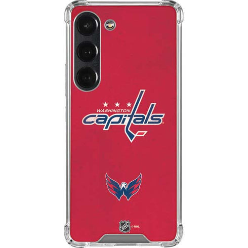 NHL Washington Capitals Distressed Galaxy S23 Clear Case