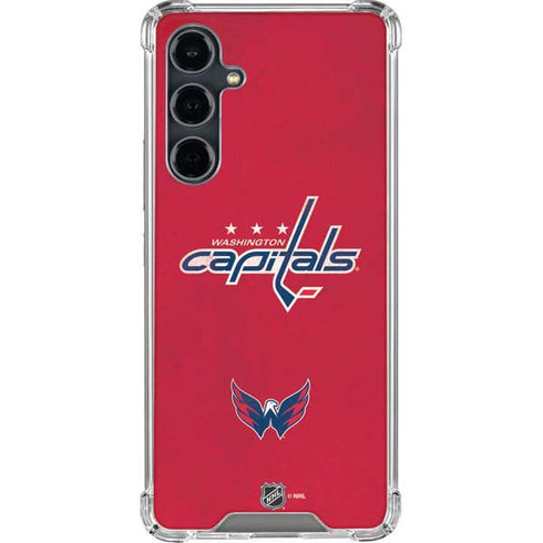 NHL Washington Capitals Distressed Galaxy S23 FE Clear Case