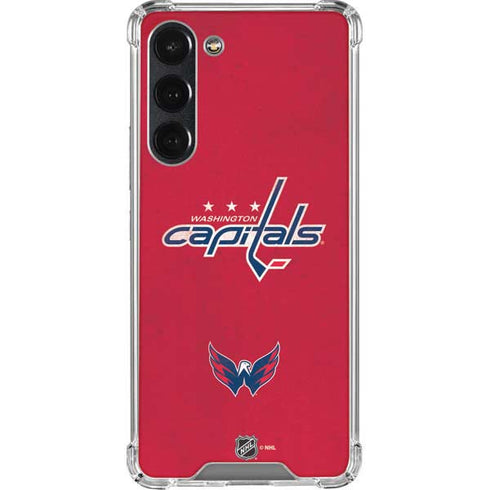 NHL Washington Capitals Distressed Galaxy S23 Plus Clear Case