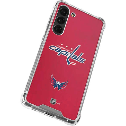 NHL Washington Capitals Distressed Galaxy S23 Plus Clear Case