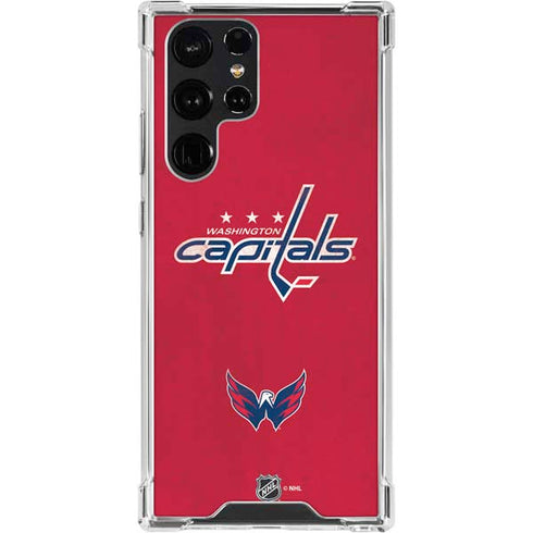 NHL Washington Capitals Distressed Galaxy S24 Ultra Clear Case