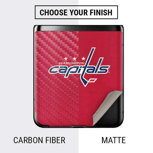 NHL Washington Capitals Distressed Galaxy Z Flip Skin