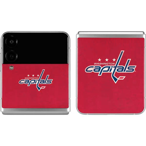 NHL Washington Capitals Distressed Galaxy Z Flip4 5G Skin