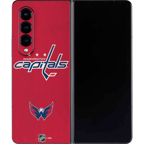 NHL Washington Capitals Distressed Galaxy Z Fold4 5G Skin