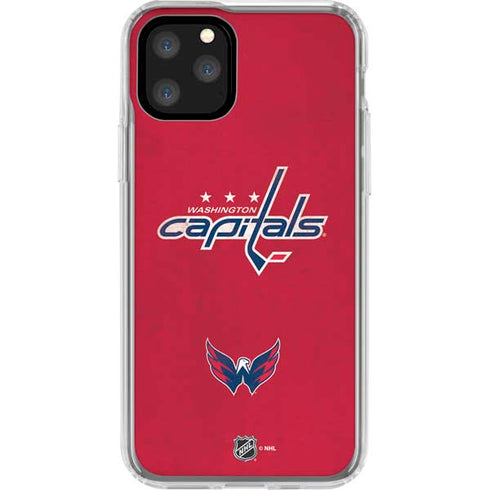 NHL Washington Capitals Distressed iPhone 11 Pro Clear Case