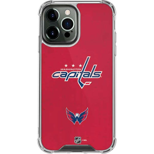 NHL Washington Capitals Distressed iPhone 13 Pro Max Clear Case