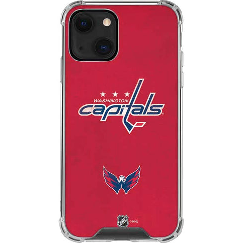 NHL Washington Capitals Distressed iPhone 14 Plus Clear Case
