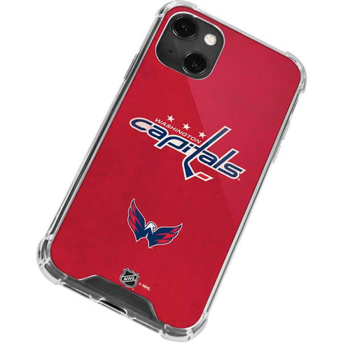 NHL Washington Capitals Distressed iPhone 14 Plus Clear Case
