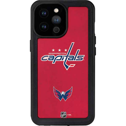 NHL Washington Capitals Distressed iPhone 14 Pro Max Waterproof Case