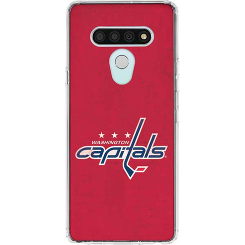 NHL Washington Capitals Distressed LG Stylo 6 Clear Case