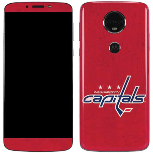 NHL Washington Capitals Distressed Moto E5 Plus Skin