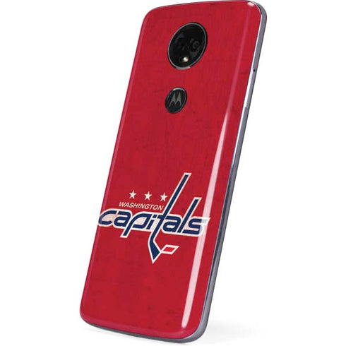 NHL Washington Capitals Distressed Moto E5 Plus Skin