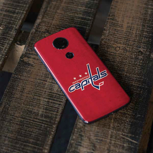 NHL Washington Capitals Distressed Moto E5 Plus Skin