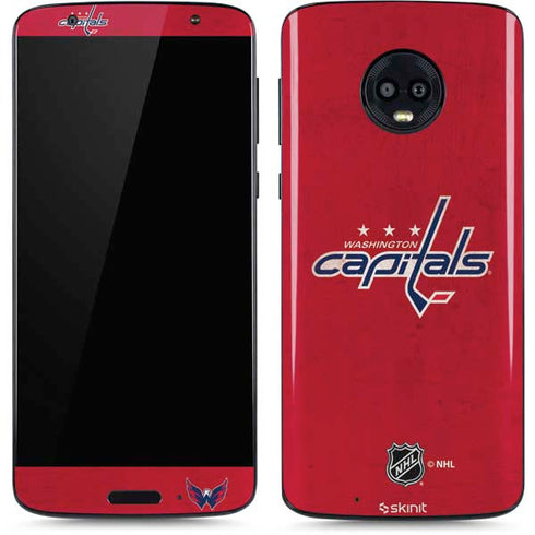 NHL Washington Capitals Distressed Moto G6 Skin
