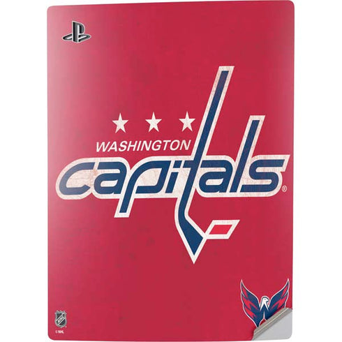 NHL Washington Capitals Distressed PS5 Digital Edition Console Skin
