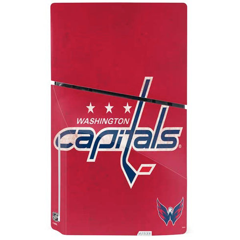 NHL Washington Capitals Distressed PS5 Slim Disk Console Skin