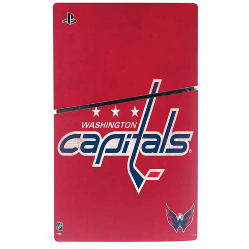 NHL Washington Capitals Distressed PS5 Slim Digital Edition Bundle Skin