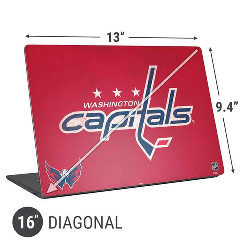 NHL Washington Capitals Distressed Universal Laptop 16in (13 x 9.4in) Skin