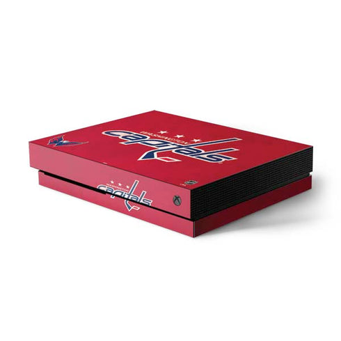 NHL Washington Capitals Distressed Xbox One X Console Skin