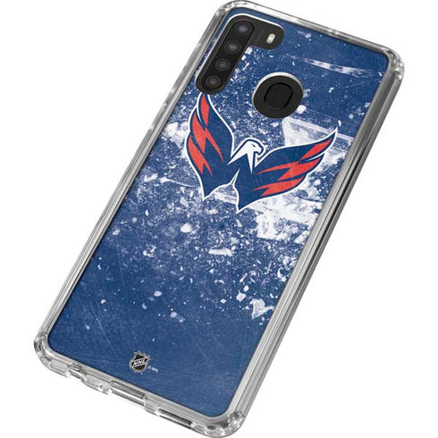NHL Washington Capitals Frozen Galaxy A21 Clear Case