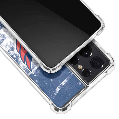 NHL Washington Capitals Frozen Galaxy S21 Ultra 5G Clear Case
