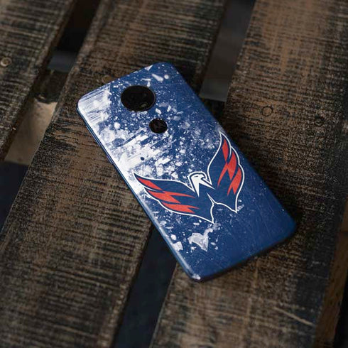 NHL Washington Capitals Frozen Moto E5 Plus Skin