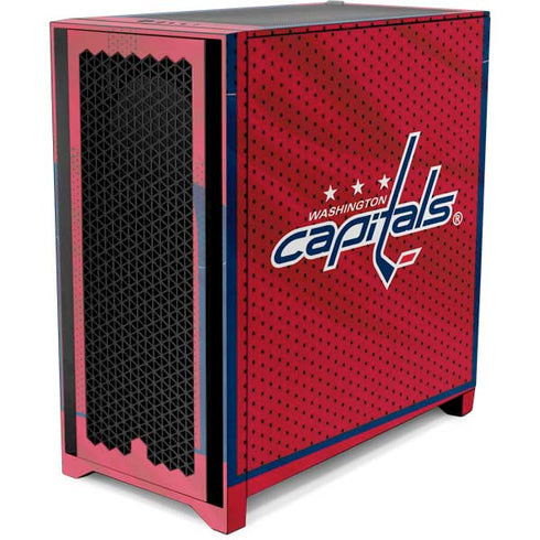 NHL Washington Capitals Home Jersey Corsair 4000D Tempered Glass Mid-Tower ATX Case Skin