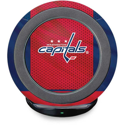 NHL Washington Capitals Home Jersey Fast Charge Wireless Charging Stand Skin