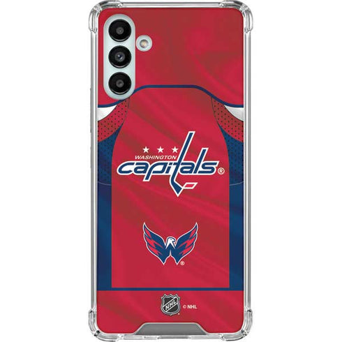 NHL Washington Capitals Home Jersey Galaxy A13 5G Clear Case