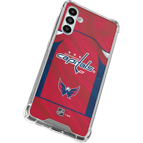 NHL Washington Capitals Home Jersey Galaxy A13 5G Clear Case