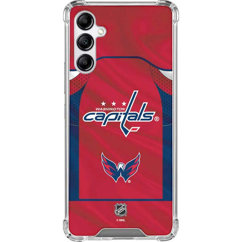 NHL Washington Capitals Home Jersey Galaxy A15 5G Clear Case