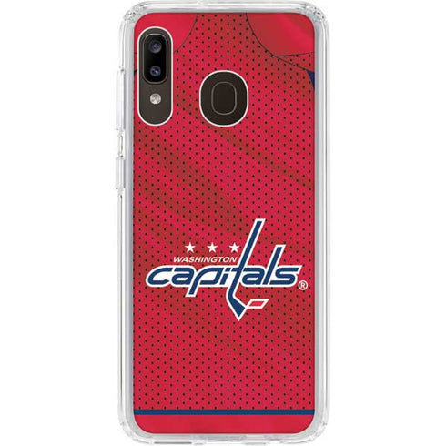NHL Washington Capitals Home Jersey Galaxy A20 Clear Case
