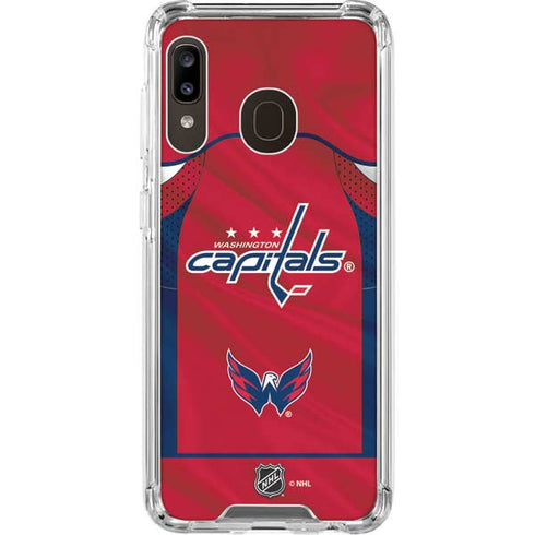 NHL Washington Capitals Home Jersey Galaxy A30 Clear Case